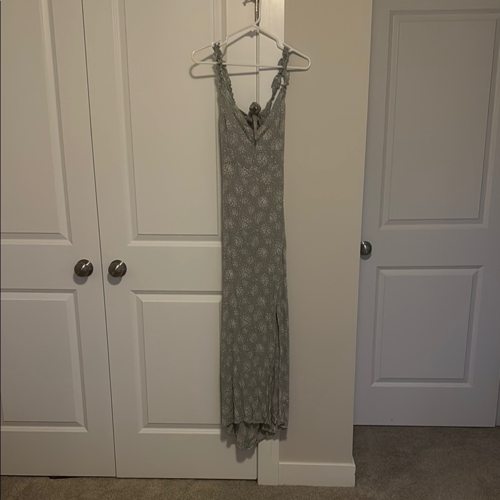 Skylar + Madison Gray Floral Maxi Dress